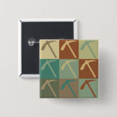 地質学のポップアート 缶バッジ (正面&裏面)