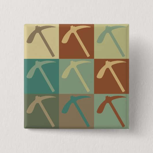 地質学のポップアート 缶バッジ (正面)