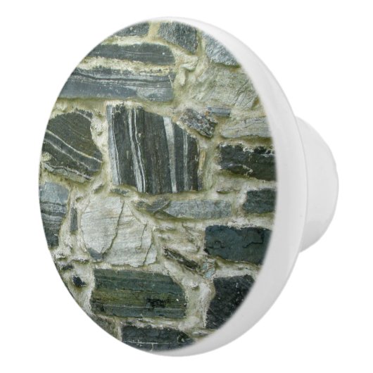 地質学の古い石塀 セラミックノブ (右)