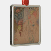 地質学の地図、イエローストーンの国民の部品、ワイオミング メタルオーナメント (右)