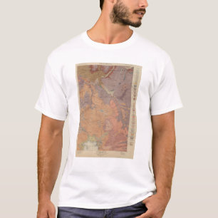 地質学の地図、イエローストーンの国民の部品、ワイオミング Tシャツ