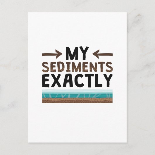 地質学の堆積物 ポストカード (正面)