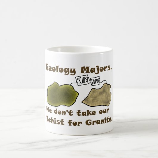 地質学の専攻学生は花こう岩のための私達の片岩を取りません コーヒーマグカップ (中央)