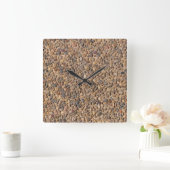 地質学の小石は自然の写真を揺すります スクエア壁時計 (ホーム)