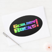 地質学の岩！シール 楕円形シール (封筒)