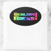 地質学の岩！シール 楕円形シール (バッグ)