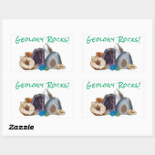 地質学の岩！シール 長方形シール (シート)