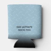 地質学の岩！ハンマーバッジ 缶クーラー (裏面)