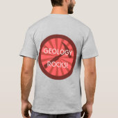 地質学の岩！ハンマーバッジ Tシャツ (裏面)