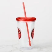 地質学の岩！ロックハンマーのロゴ アクリルタンブラー (左)