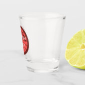 地質学の岩！ロックハンマーのロゴ ショットグラス (右)