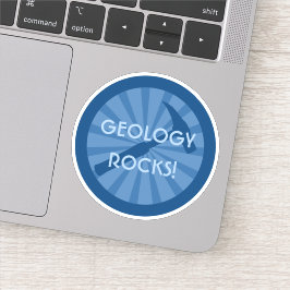 地質学の岩！地質学者ハンマーバッジビニル シール