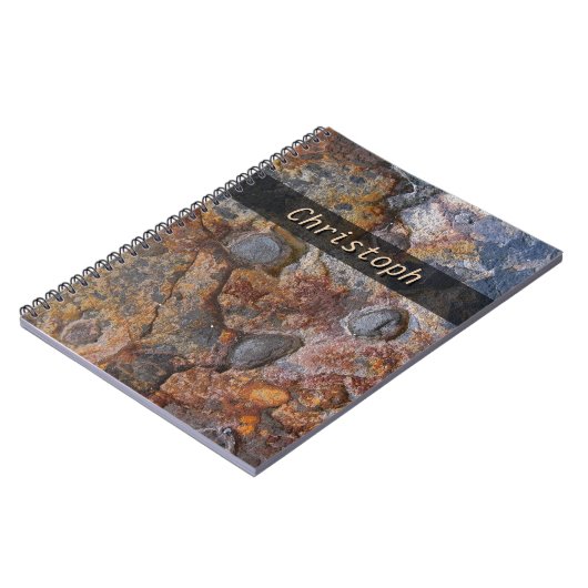 地質学の汚い石の質の写真文字 ノートブック (左側)