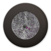 地質学の灰色の花こう岩のピンクの詳細 セラミックノブ (正面)