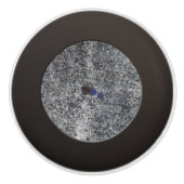 地質学の灰色の花こう岩の青の詳細 セラミックノブ (正面)