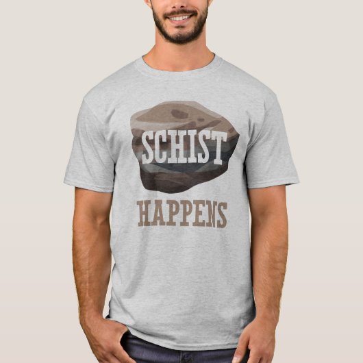 地質学の片岩は起こります Tシャツ (正面)