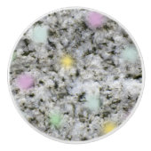 地質学の白い石の質のパステルはAlt1に点を打ちます セラミックノブ (正面)