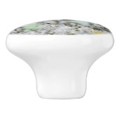 地質学の白い石の質のパステルはAlt1に点を打ちます セラミックノブ (側面)