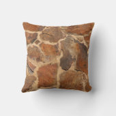 地質学の石塀の構造の写真の暖かい金 クッション (裏面)