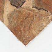 地質学の石塀の構造の写真の暖かい金 フリースブランケット (角)