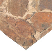 地質学の石塀の構造の写真の暖かい金 ミディアムテーブルランナー (コーナー)