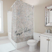 地質学の自然の写真の石の質文字 シャワーカーテン (インサイチュ)