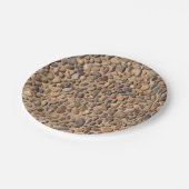 地質学の装飾的な小石は写真に投石します ペーパープレート (アングル)