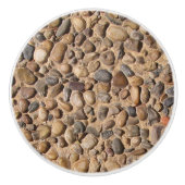 地質学の装飾的な小石は写真ver2に投石します セラミックノブ (正面)