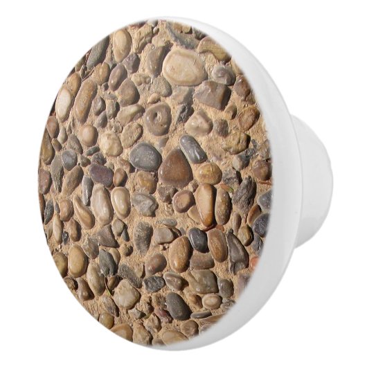 地質学の装飾的な小石は写真ver2に投石します セラミックノブ (右)