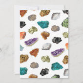 地質学の誕生会は宝石の水晶の招待を揺すります 招待状 (裏面)