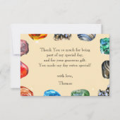 地質学の誕生日パーティーは宝石のような体験 🎉 サンキューカード (正面)