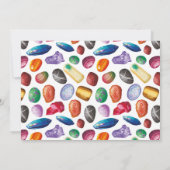 地質学の誕生日パーティー ロック・宝石・クリスタル 写真 招待状 (裏面)