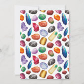 地質学の誕生日パーティー 岩 石 結晶 招待状 (裏面)