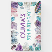 地質学ガール誕生日バックドランドジェムディグパーティー 横断幕 (縦)