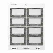 地質学グレー花崗岩ロックテクスチャ保存ステッカー ラベル (フルシート)