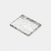 地質学ホワイトグラナイト岩のテクスチャと文字 ポストイット (アングル)