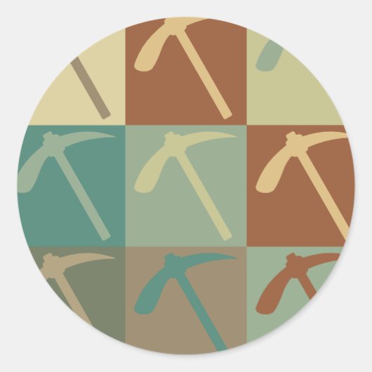 地質学ポップ・アートの芸術 ラウンドシール (正面)