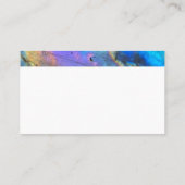 地質学ラブラドーライト石カラフルの結晶パターン 名刺 (裏面)