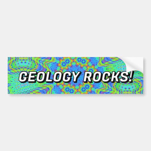 地質学ロック！ バンパーステッカー (正面)