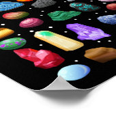 地質学収集鉱物岩群 ポスター (角)