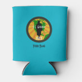 地質学大学院バッジ（女性） 缶クーラー (正面)