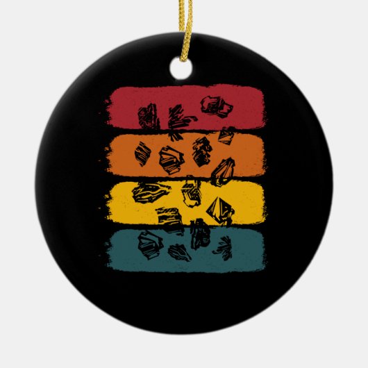 地質学岩石 セラミックオーナメント (正面)