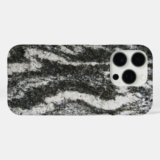 地質学灰色の岩と猫のパターン Case-Mate iPhoneケース (裏面 (横))