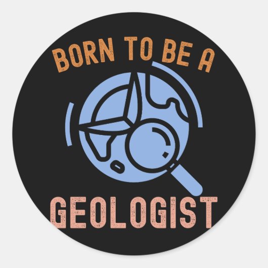 地質学生まれ学、地質学者 ラウンドシール (正面)