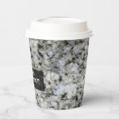 地質学白い花崗岩ロックラベル任意の文字紙Cu 紙コップ (左)