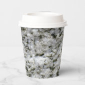 地質学白い花崗岩ロックラベル任意の文字紙Cu 紙コップ (裏面)