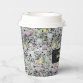 地質学白花崗岩ロックパステルドットany文字Pa 紙コップ (右)