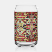 地質学的部族/民族パターン ガラス缶 (正面)