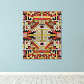 地質学的部族/民族パターン（3つのキャンバス） キャンバスプリント (インサイチュ (ウッドフロア))