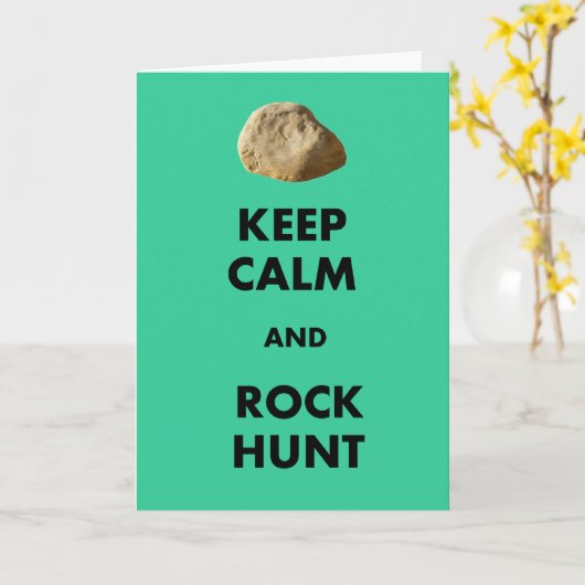 地質学者おもしろいギフト保「落ち着いて….....」 カード (黄色い花)